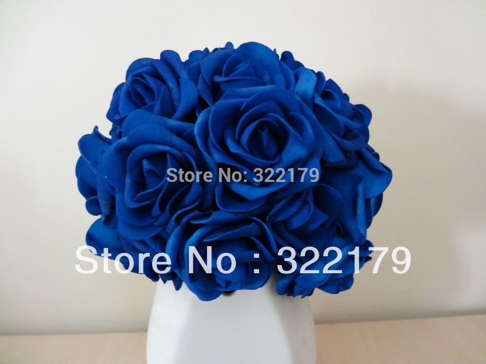Buy 50X Royal Blue Roses Artificial Flowers DIY Bridal