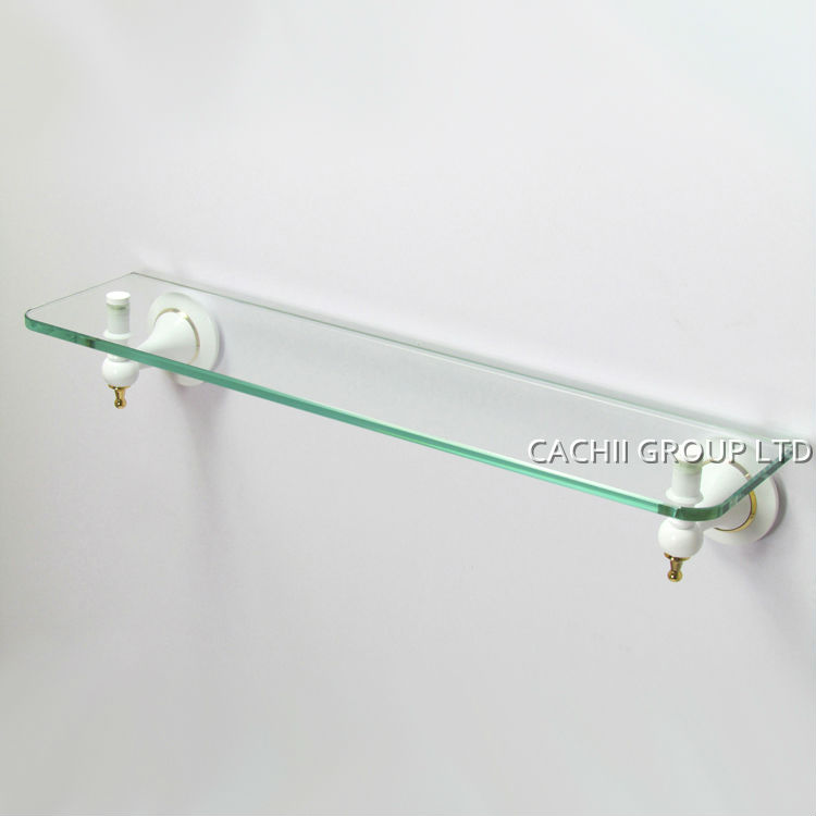 witte kleur enkele laag gehard glas plank wandplank badkamer planken Badkamer Met Pebbles ~ witte kleur enkele laag gehard glas plank wandplank badkamer planken