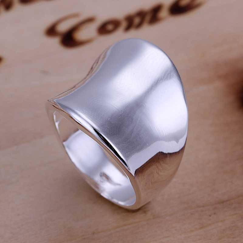 925-Sterling-Silver-Ring-Fine-Fashion-Thumb-Ring-Women-Men-Gift-Silver ...