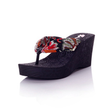 sandals for women 2013 Summer sandalias Womens Wedge Flower Flip Flops Fashion Sandals Women Shoes Heel