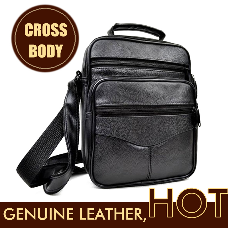 ... Bag-Black-Genuine-Leather-Full-Grain-Leather-Cross-Body-Bags-Tumble