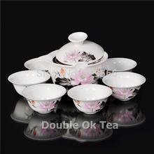 hot sale chinese kung fu tea set ceramic teapot 6 porcelain cups household tools drinkware service
