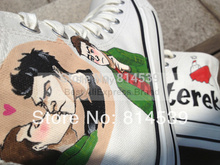 Teen Wolf Fans Must have Sterek canvas shoes custom hand painted high top sneakers