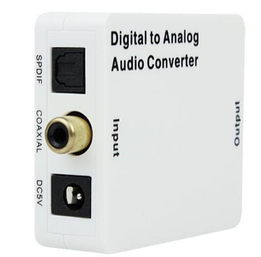 Digital to Analog Audio Converter Adapter Coaxial SPDIF/Toslink to L/R RCA shipping for free