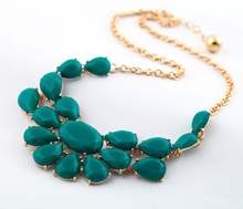 Fashion jewelry Statement Necklace 2015 Collares Luxury Gem Women s Short Design Pendant Necklace Factory Wholesale