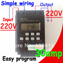 SINOTIMER 30A 7 Days Programmable Digital TIMER SWITCH Relay Control 220V Din Rail Mount, FREE SHIPPING
