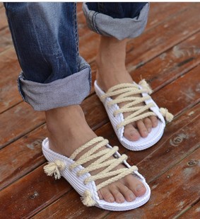 hemp rope sandals trend of personalized slippers fashion sandals ...