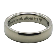 Custom Engraving SERVICE of both inside and or outside for Tungsten Ring Titanium RIng Cobalt Chrome