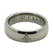 Custom Engraving SERVICE of both inside and or outside for Tungsten Ring Titanium RIng Cobalt Chrome