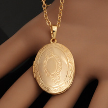 European Style Locket 2 Colors 18K Real Gold Platinum Plated Women Men Fashion Jewelry Wholesale Vintage