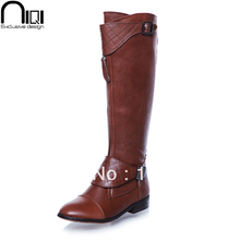 women motorcycle boots flat heel cowhide platform genuine leather winter brand botas shoes woman fashion rubber boots ladies