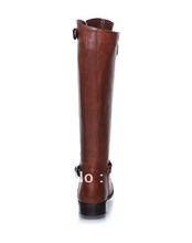 women motorcycle boots flat heel cowhide platform genuine leather winter brand botas shoes woman fashion rubber