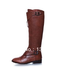 women motorcycle boots flat heel cowhide platform genuine leather winter brand botas shoes woman fashion rubber