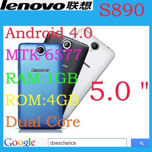 Original Lenovo S890 phone MTK6577 Dual Core 8MP dual camera Android 4 0 mobile phone russian