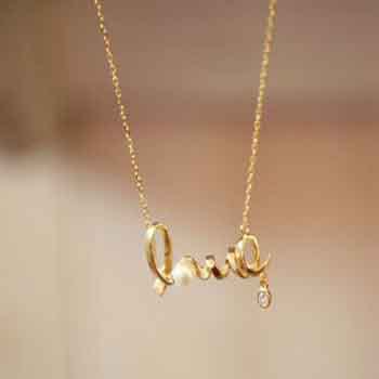 Fashion 2014 Style Cheapest Gold Silver Chic Circle Zinc Alloy Long Love Letter Trendy Female Necklace