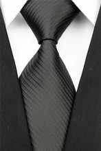 CON07 Man s White Black Orange Blue Red Green Brown Men Stripe Silk Polyester Tie Causual