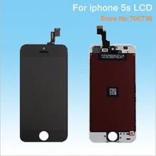 For iphone 5s LCD digitizer assembly touch screen with frame Free shipping with factory price 100% tested black/white