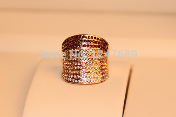 Women Rhinestone 18K Rose Gold Rings Spring New Fashion Jewelry Ring Wedding Rings For Women Fine