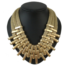 Hot Selling Gold Multilayer Geometric Exaggerated Necklace Charm Luxury Statement 2014 New Fashion Women Party Accessories