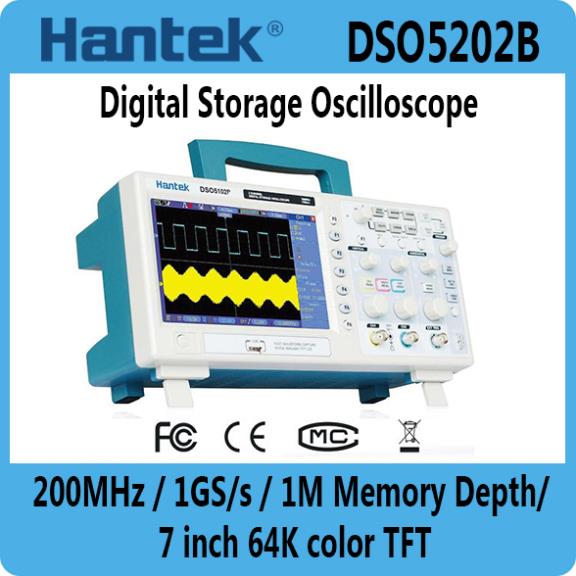 Купить Новый Hantek Dso5202b цифровой запоминающий осциллограф 200 МГц ...