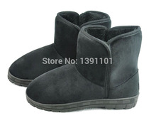 Suede Men Snow Boots Inside With Fur Men Ankle Winter Boots Heels Platform Outdoor Winter Shoes
