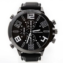 New 2015 Men Sports Watches 6colors for outdoors watches Top quality leather strap men quartz watches