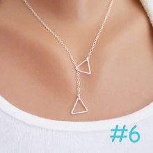 Statement Necklaces Pearl Bird Triangle Jewelry For Women Colar Fashion Clavicular Cross Chain Silver Plated Necklaces