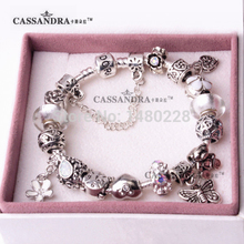 Fashion charm 925 Beads Fits Pandora Style Bracelets for women Beautiful fashion Beads Wholesale Free shipping