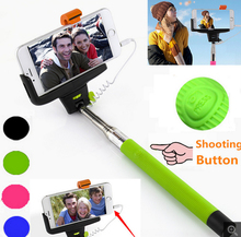 Z07 5 plus Extendable Handheld Monopod Built in Shutter Audio cable wired Selfie Stick take photos