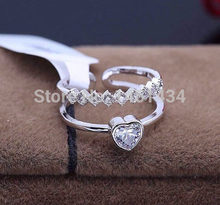Simple and elegant unique personality Nail Ring 18k Gold  925 sterling silver rings for women Heart Fashion toe ring