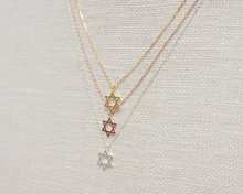 2015 Gold Silver Fine Jewelry PVD Stainless Steel Tiny Star of David Statement Pendant Necklace for