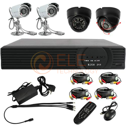 Купить 4-канальный h.264 cctv камеры системы 4 sony ccd камеры системы ...