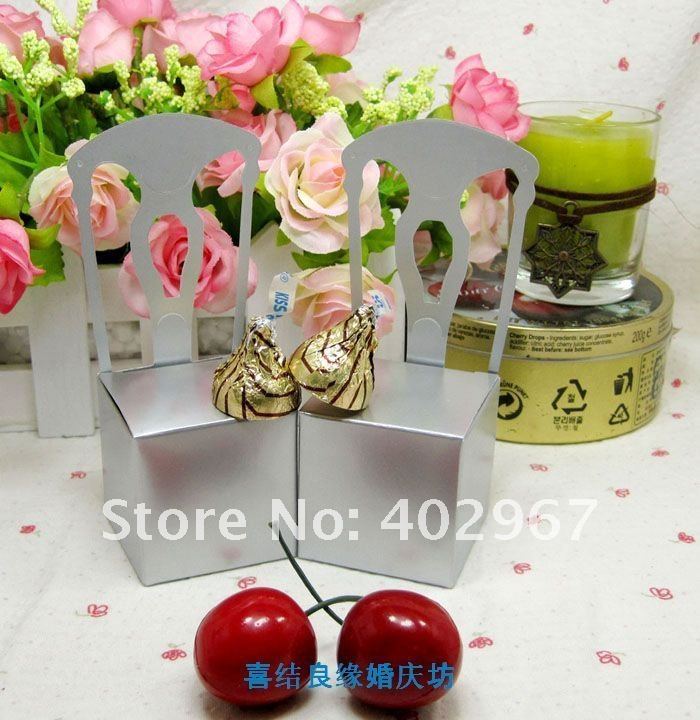 Wedding favor boxes gift boxes bridal Candy bags 100pcs lot golden silver 