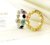 JJ155 Unique style Retro daisy flower ring  colorful simulated diamond finger ring FreeShipping