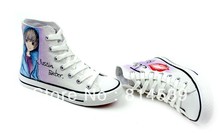 High top fashion Justin Bieber shoes Hand Painted Customizable Canvas Sneakers for women men