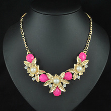 Hot 2015 New Resin Choker Statement Pendant Necklace for Woman Jewelry Mix minimum order is 10USD