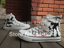 Linkin Park Hand Painted High Top Canvas Sneakers For Men and Women