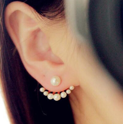 LZ Jewelry Hut E449 On sale Promotion Korean Lovely Girls Fashion Exquisite Simulated Pearl Stud Earrings