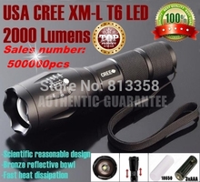 100 Authentic E17 CREE XM L T6 2000 LM Aluminum cree led Torch Zoomable cree led