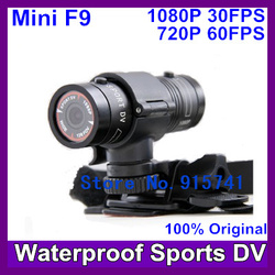 2013 New Newest Mini F9 Full HD 1080p Sport Action Camera with Bike Mount Helmet Bracket 3m Car Holder 120degree Best(China (Mainland))
