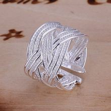 2014 Hot sell Chrismas gift Wholesale 925 silver ring fashion jewelry Big reticulocyte ring SMTR024
