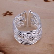 2014 Hot sell Chrismas gift Wholesale 925 silver ring fashion jewelry Big reticulocyte ring SMTR024