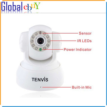 Tenvis JPT3815 Wireless IP Camera White Wifi CCTV Security Network IR Night Vision Monitor Supports smartphones