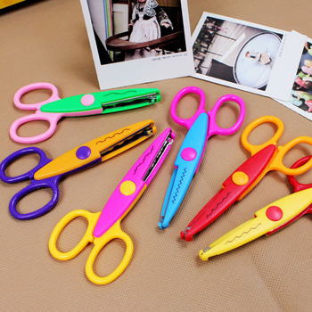 Горячая распродажа дети ножницы для DIY фотоальбом ручной работы, 6 модели Laciness ножницы фотоальбом карты