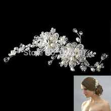 New 2013 Czech Rhinestone Crystal Pearl Bridal Hair Combs Hairpin Wedding Accessoies Wedding Hair Jewelry 3081 Free Shipping