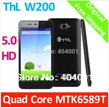 Free flip case ThL w200s W200C android 4 4 MTK6592M octa core phone 5 0 1G
