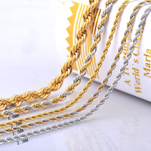 6.0mm*60cm 18K gold necklace ,316L stainless steel necklace, fashion necklace chain jewerly free shipping BT109