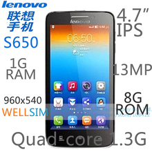 Original Lenovo S650 Mini S960 Vibe Multi language Mobile phone 4 7IPS 960x540 MTK6582 Quadcore1 3G