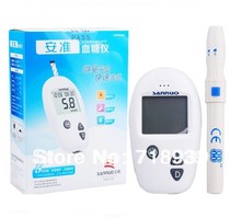 Free shipping 10 seconds fast blood glucose meter+micro blood sampling+10 blood sugar test paper+10 blood collection needles