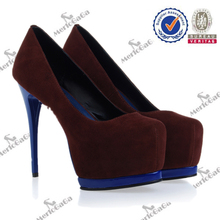 Summer hot shoes deep red color spool  high heel  shoes
